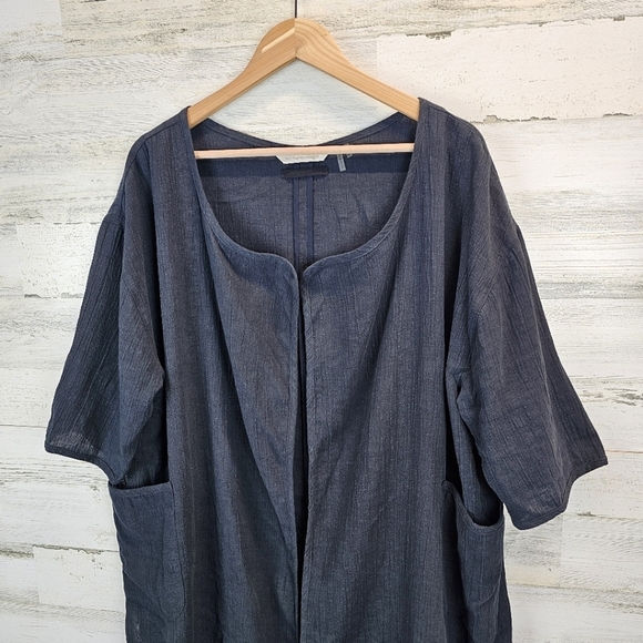 Soft Surroundings Womens Relaxed Open Front Cardigan Sz XL Petite Lagenlook - Picture 7 of 11